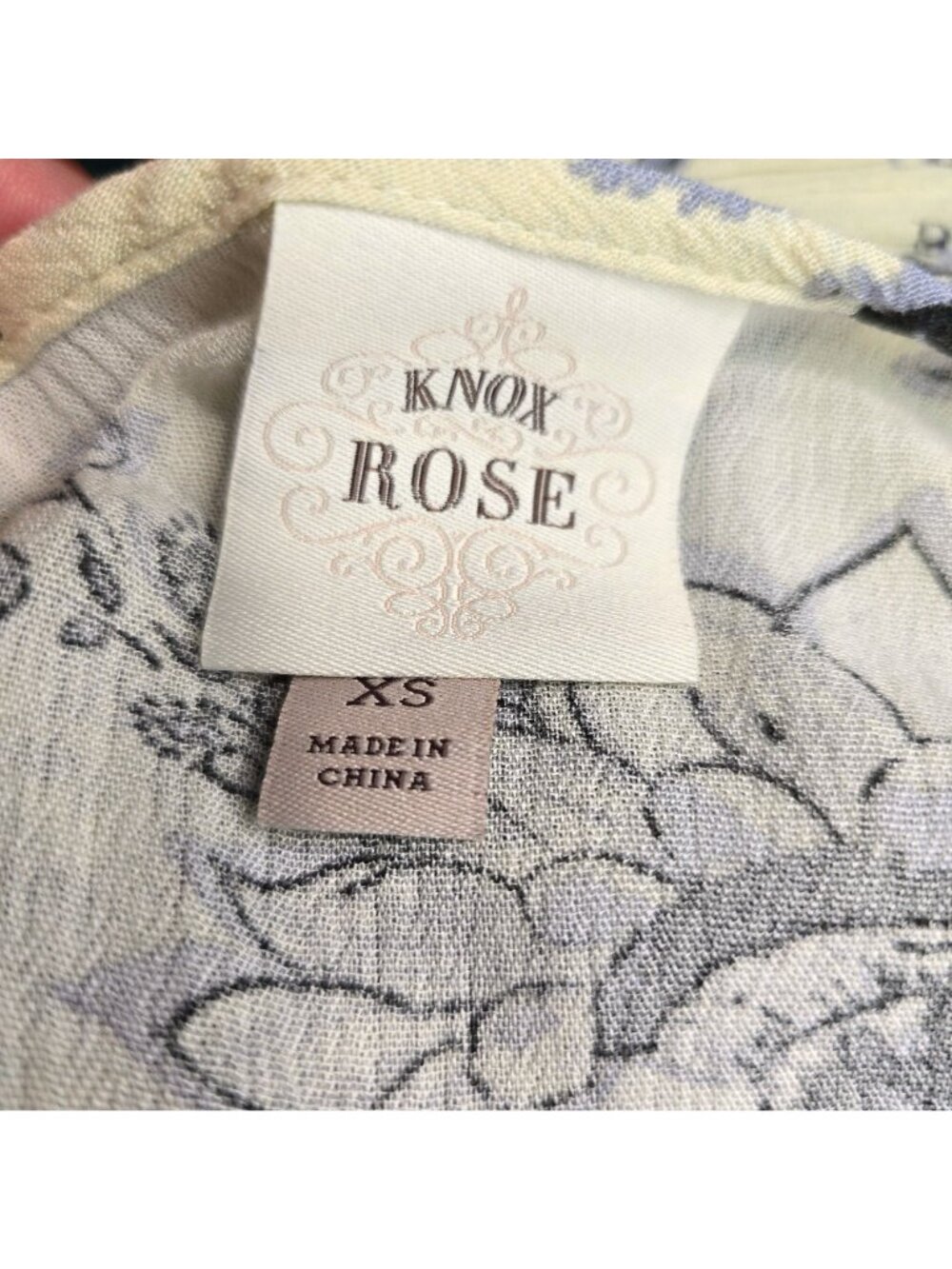 Knox Rose Light Yellow Black Floral Surplice Boho Tiered Maxi Dress Women Size X - Picture 7 of 8